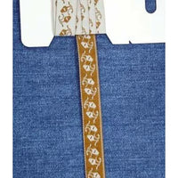 Sajou Woven Acorn Ribbon – Ecru & Beige