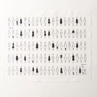 100 Ladies with Pets Embroidery Cloth