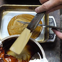 Fine Scissors with Gold Lacquer, Burnt sienna