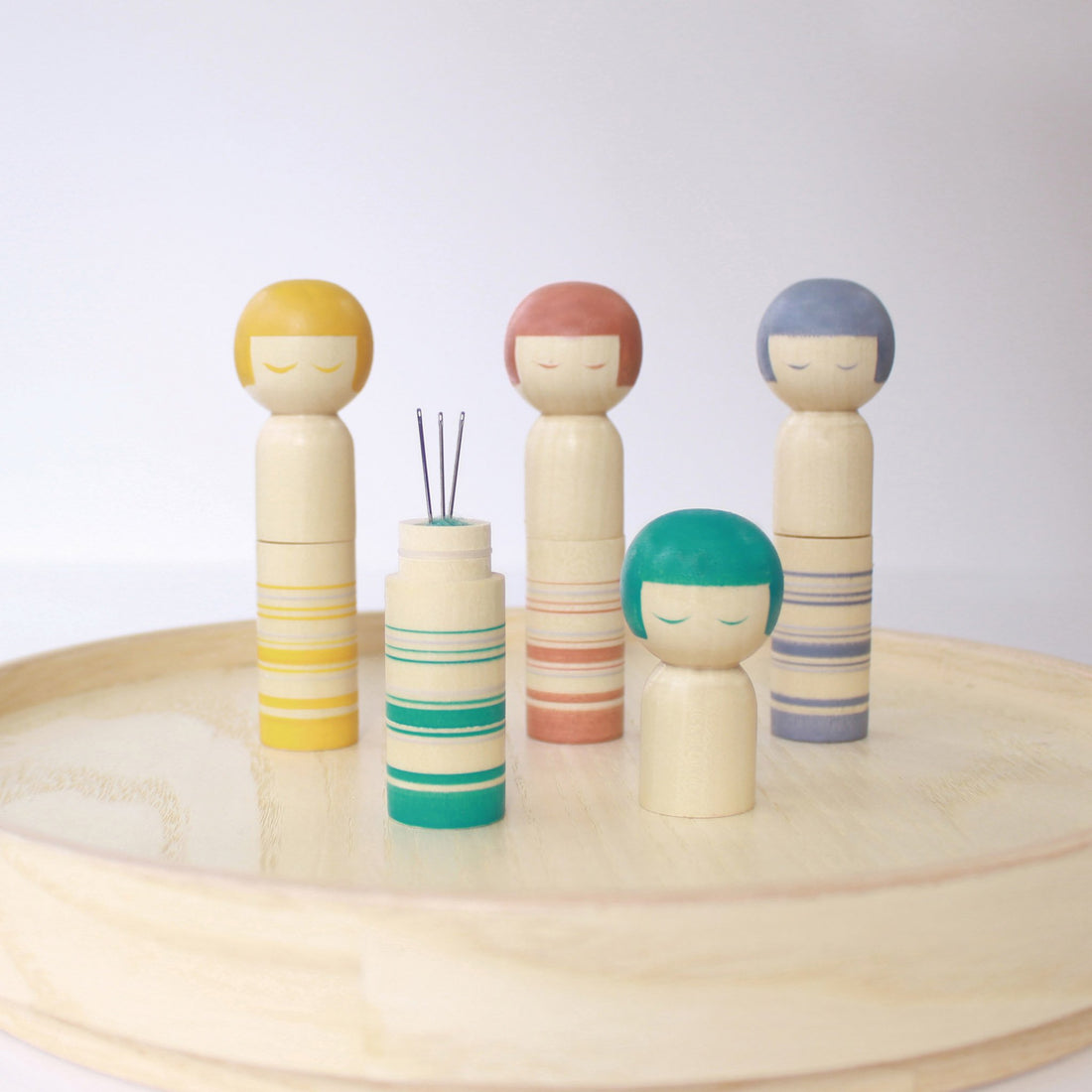 Kokeshi Doll Pin Cushion, Green