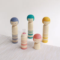 Kokeshi Doll Pin Cushion, Yellow