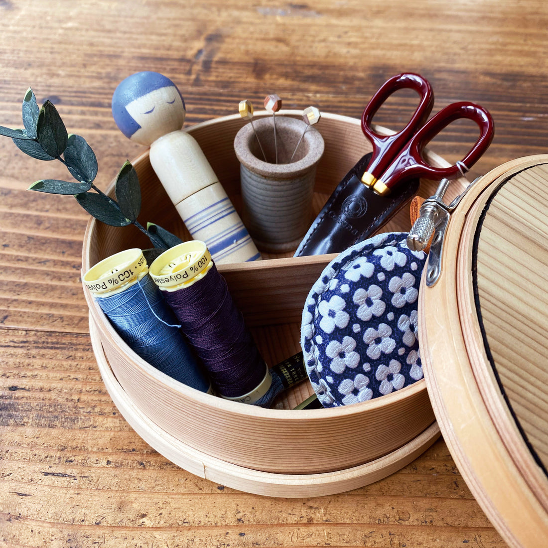 Kokeshi Doll Pin Cushion, Yellow