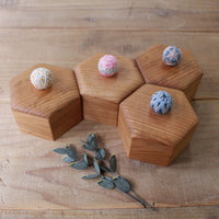 Hexagonal Temari Box, Green