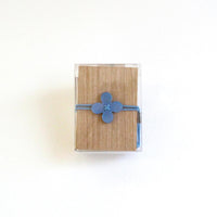 Glass Sewing Pins in a Cherry-Wood Box, Blue