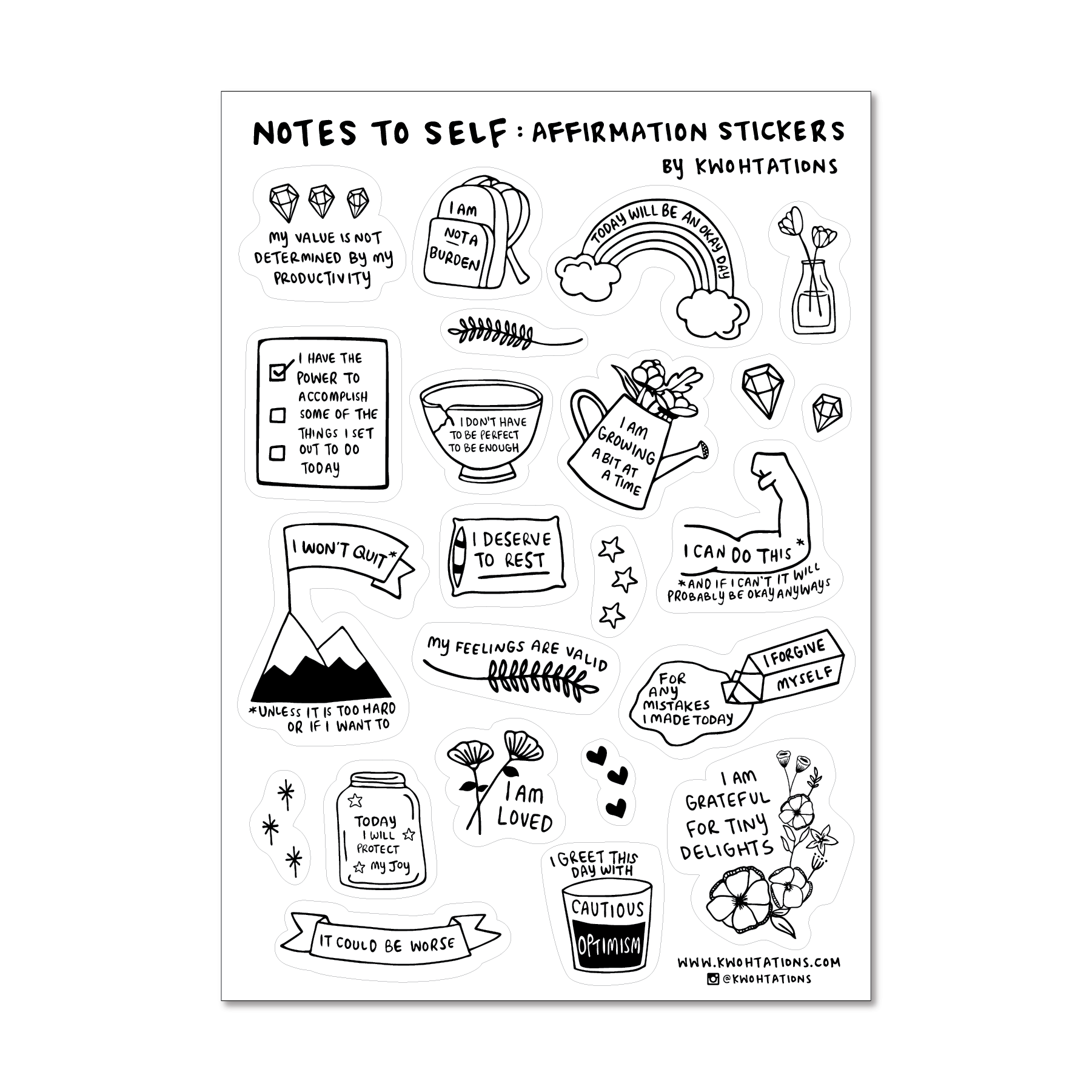 Affirmation Sticker Sheet