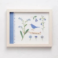 Blue Collage Embroidery Kit by Kazuko Aoki
