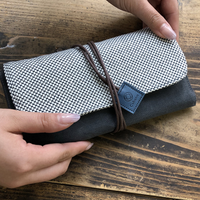 WaxedCanvas Tool Case, Charcoal/Blue
