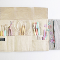 Waxed Canvas Tool Case, Natural/Green
