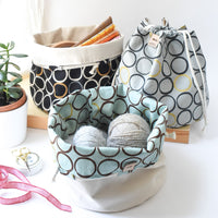 Asa Bucket Bag, Gold Circles Edition