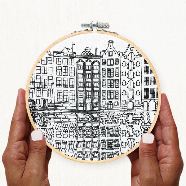 Gingerbread Houses of Amsterdam Embroidery Kit