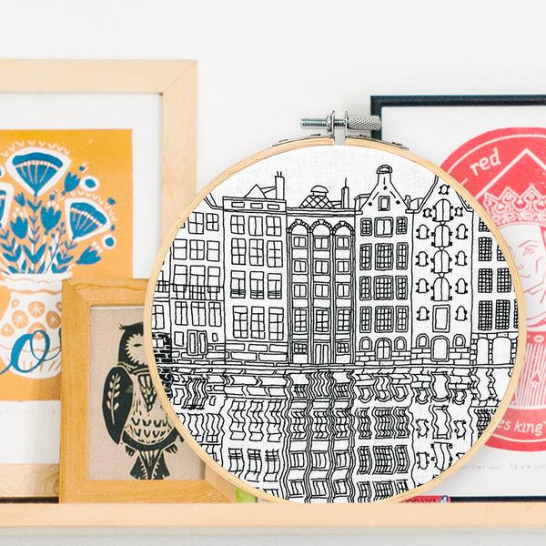 Gingerbread Houses of Amsterdam Embroidery Kit