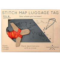 Map Luggage Tag DIY Kit, Gray