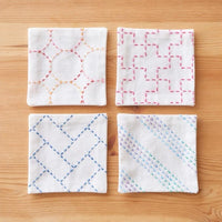 Sashiko Coaster Set - Beginner White
