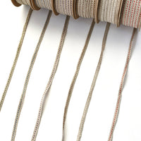 Linen Running Stitch Ribbon, Natural