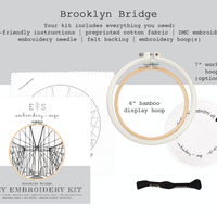 Brooklyn Bridge Embroidery Kit