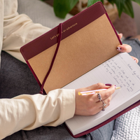 USA Map Notebook Cover DIY Kit, Maroon