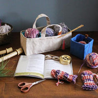 Waxed Canvas Work Bag, Blue Tassel