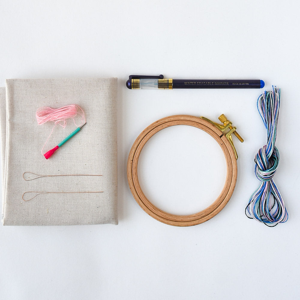Complete Beginner Punch needle kit. Including practice fabric & yarn. Craft  kit. Needle punching
