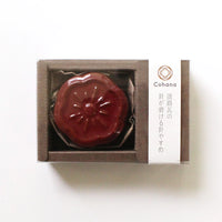 Cohana Awaji Kawara Magnetic Needle Minder with Polisher, Burgundy shown in box | Brooklyn Haberdashery