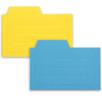 densho paper bookmark note clips, blue and yellow