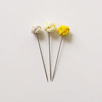 Cohana Iida Mizuhiki Sewing Pins, Set of 3 in Yellow | Brooklyn Haberdashery