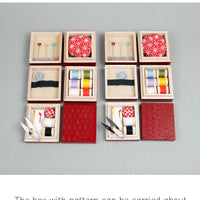 Triple Lacquer Sewing Box, Red