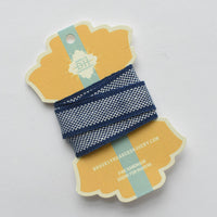 Linen Ribbon, Blue 15mm