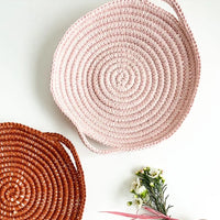 Skye Linen Basket Kit, Blush and Rust | Brooklyn Haberdashery