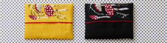 Tissue Case Pouches with Cross Stitch, Kogin, or Hishizashi