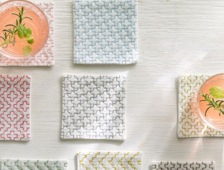 Sashiko Coaster Sets of 4 by Hidamari
