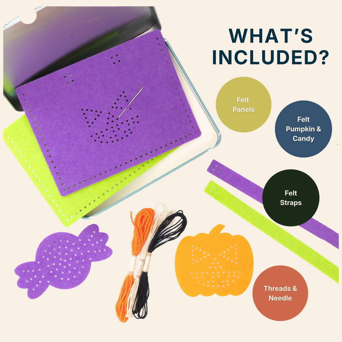 Stitch Your Own Trick-or-Treat Felt Bag