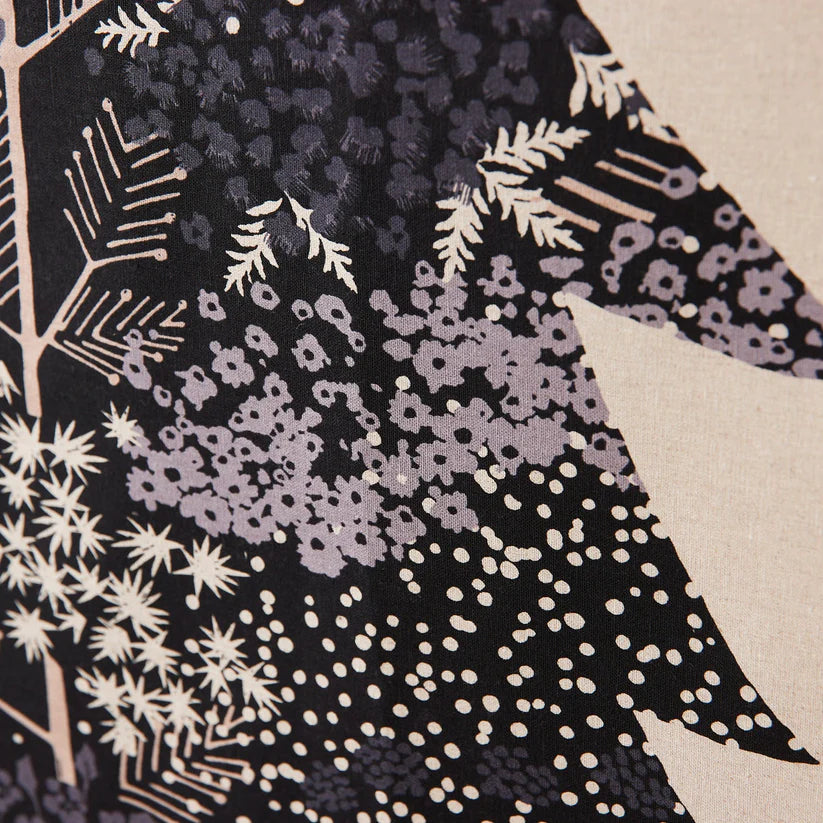 Christmas Tree Berry+Fern Tapestry by Echino, Charcoal