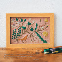 Framed Spring Embroidery Kit by Alice Makabe