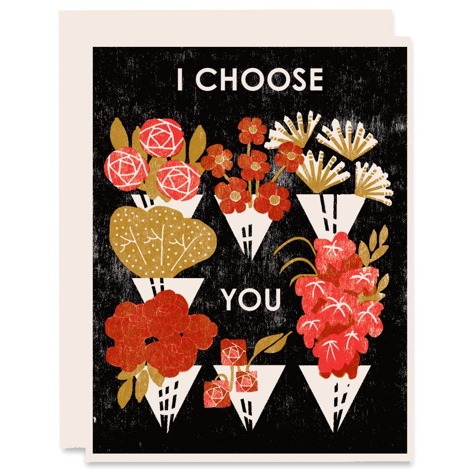 I Choose You Letterpress Card