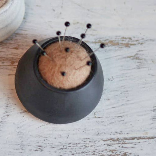 Handmade Ceramic Pin Cushion - Black