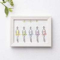 100 Ladies Ballerina Framed Embroidery Kit