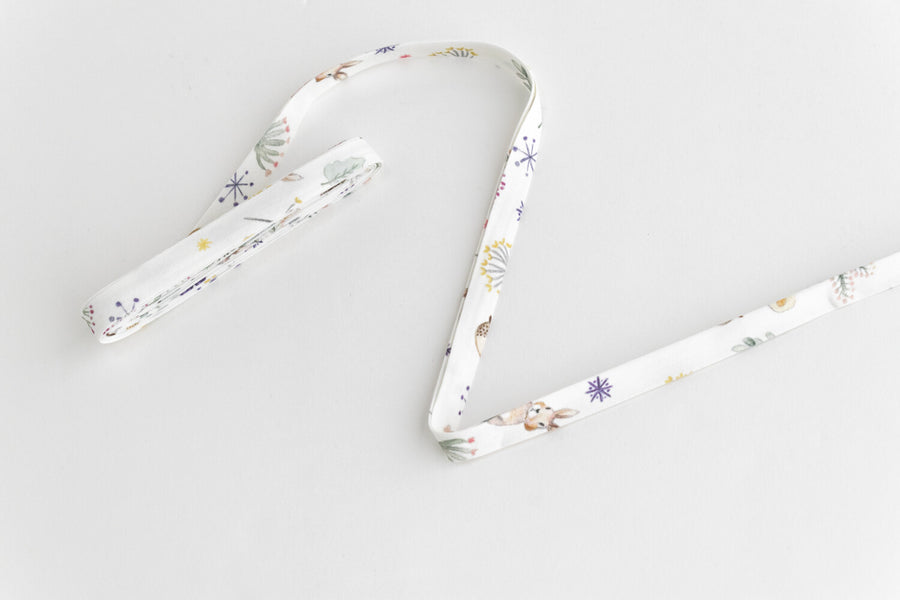 Double Fold Bias Tape 1/2" - Woodland Rabbit