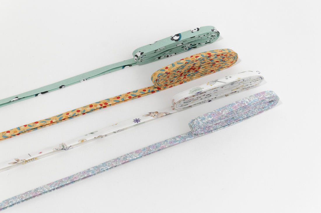 Double Fold Bias Tape 1/2" - Woodland Rabbit