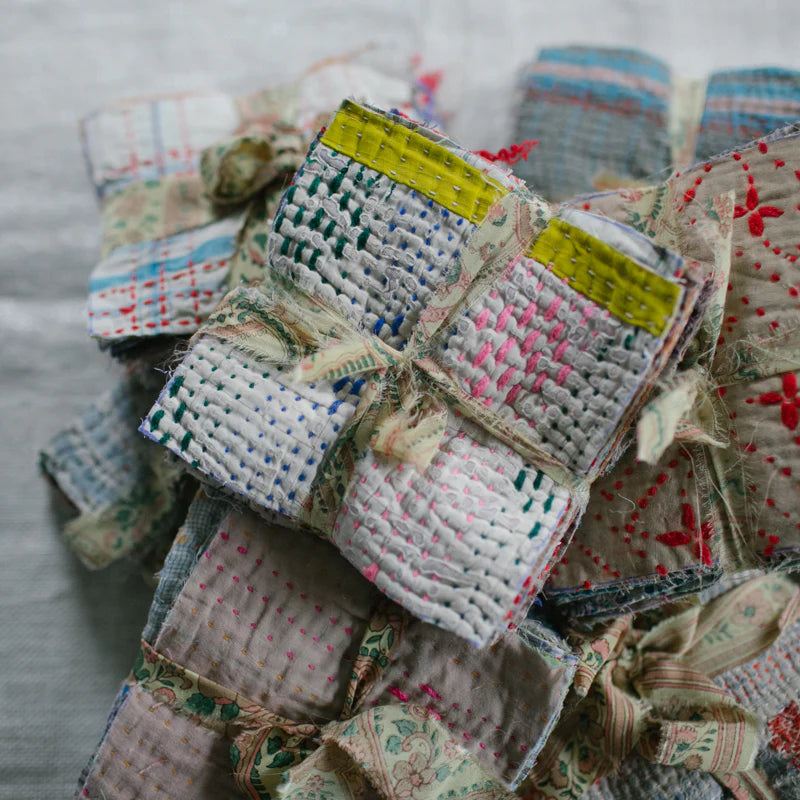 Kantha Tiny Stitch Charm Pack - 5" squares