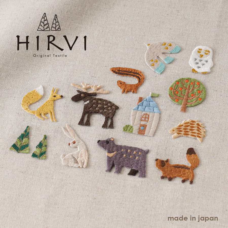 Woodlands Embroidered Patch Set by Hirvi