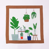 Houseplant Still Life Bandana – Brown