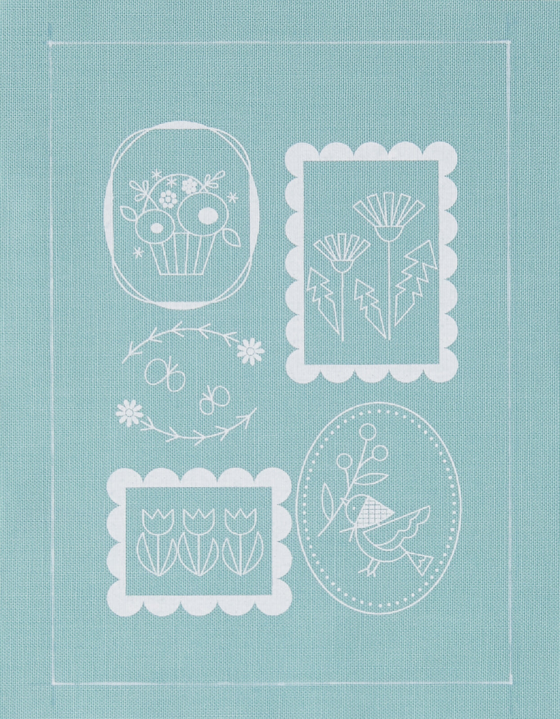 Framed Flowers Wall Hanging Embroidery Kit by FABBRICA