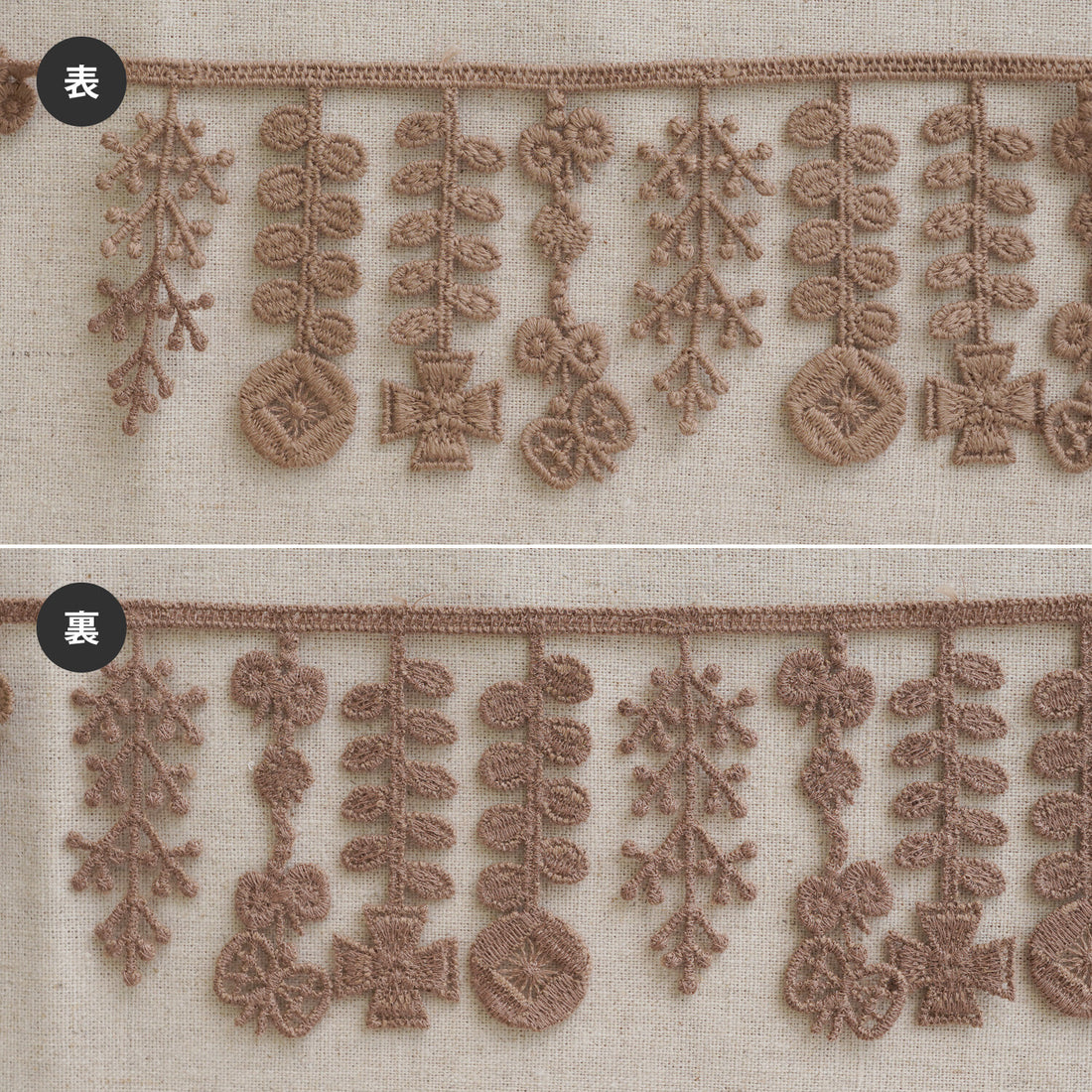 Scandi Flowers Trim, Bronze by Hirvi