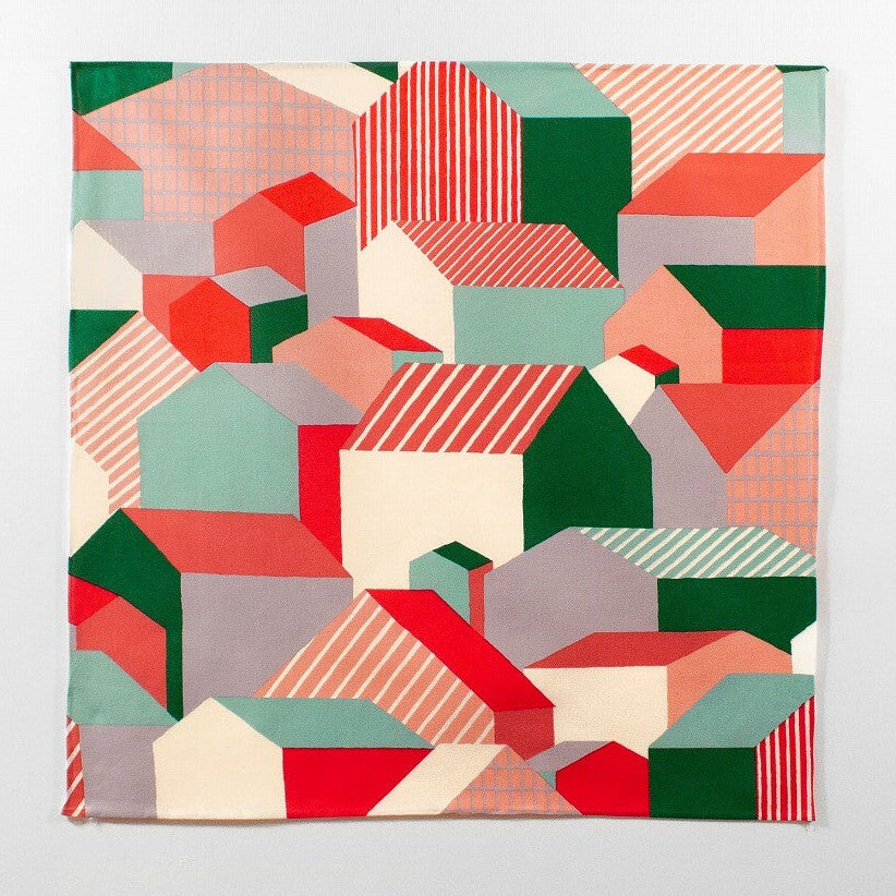 Colorful geometric pattern on a white background