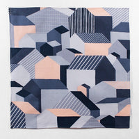 Fabric with geometric pattern on a white background