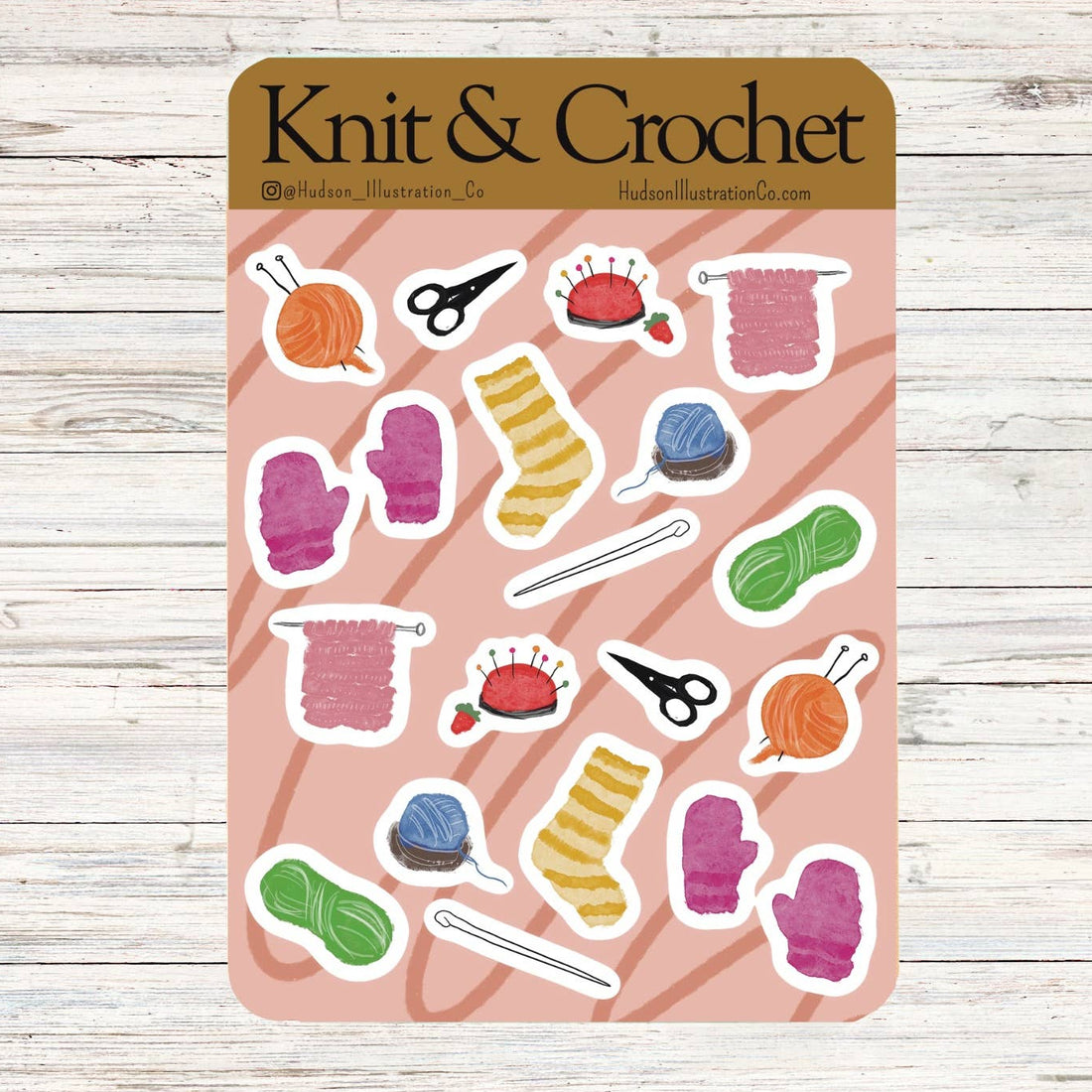 Knit and Crochet Sticker Sheet