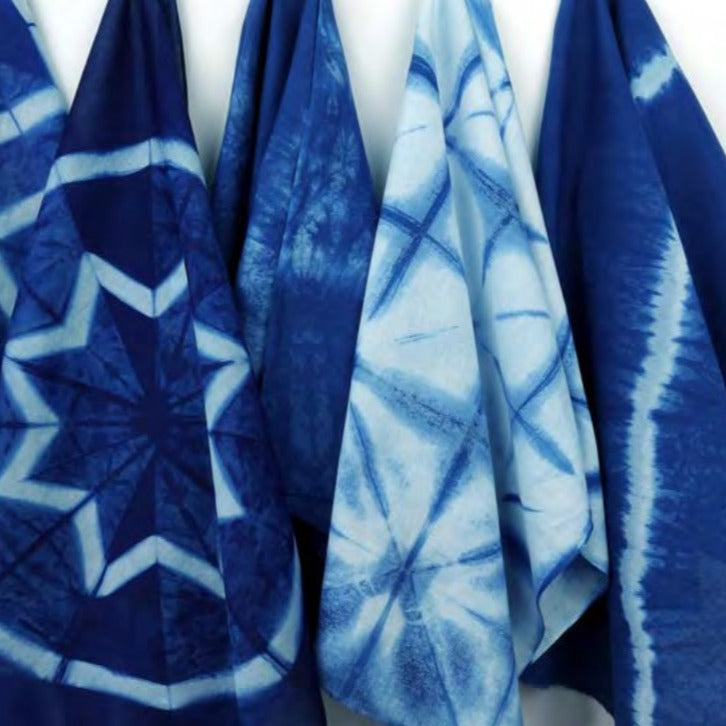 Shibori Indigo Dye Kit - Bandanas and Tea towels