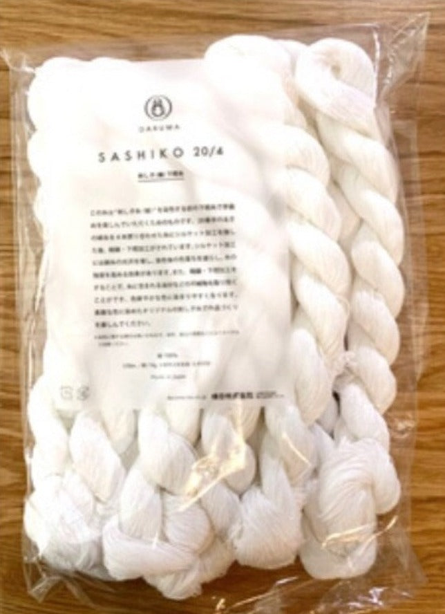 Sashiko Thread 170m, Prepped for dye (PFD)