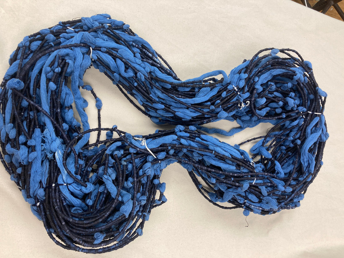 Vintage Thread Dyed for Kasuri - Wrapped Bright Indigo