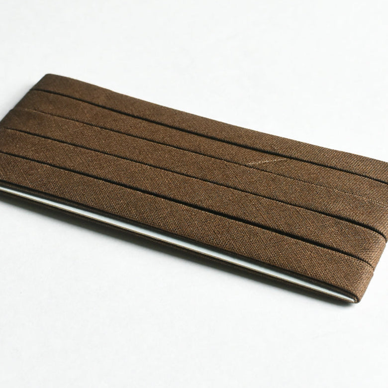 Linen Bias Tape - Gingerbread Brown 7/16"